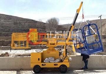 橋梁排水管安裝車二代機施工視頻