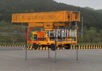 自裝卸式橋梁排水管安裝車